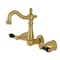 Kingston Brass KS1227PKL Duchess Two-Handle Wall Mount Bathroom Faucet, Brushed Brass KS1227PKL - alternate 1